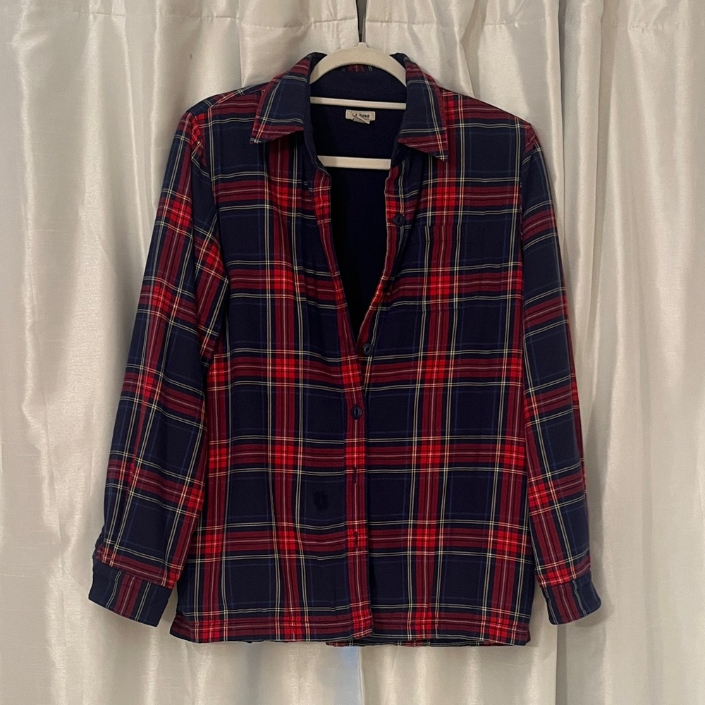 L.L. Bean Fleece-Lined Plaid Women's Shirt Jacket